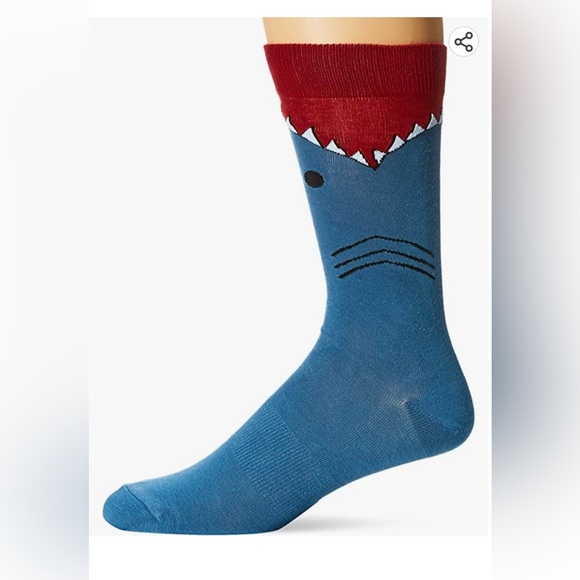 NWOT Mens shark novelty printed pattern socks. - Picture 2 of 3